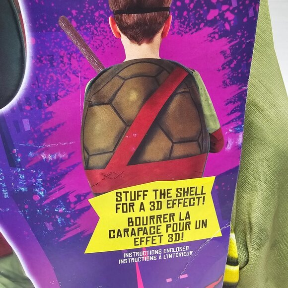 New Child Teenage Mutant Ninja Turtle Costume Boy Girl L 12-14 Rubies DONATELLO - Picture 8 of 15